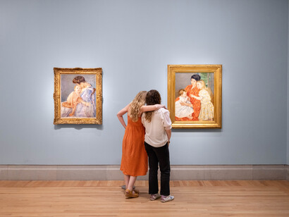 Mary Cassatt, Mary Cassatt at work, exhibition view. Courtesy of the Fine Arts Museums of San Francisco
