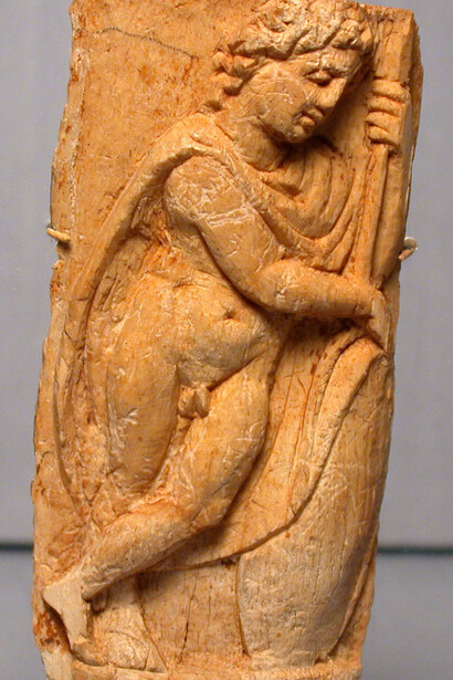 Panel with warrior resting, 4th–6th century. Courtesy of the Metropolitan Museum of Art