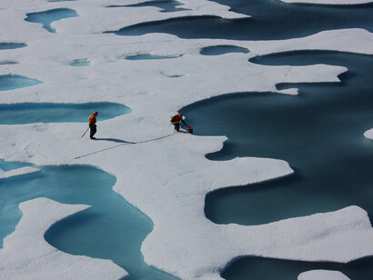 Melting polar ice caps in the Arctic Circle and their global impact