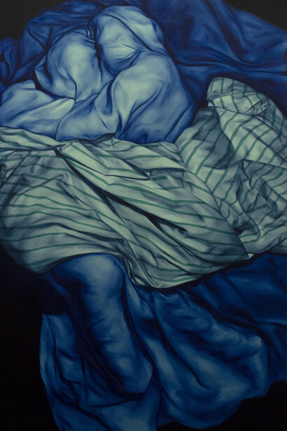 Alayna Coverly, Indefinite (detail), 2023. Oil on canvas, 48 x 36 in (121.92 x 91.44 cm). Courtesy of VillageOneArt