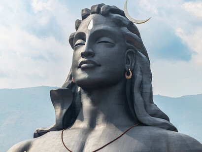 Majestic Shakti statue in Booluvampatti, Tamil Nadu, India