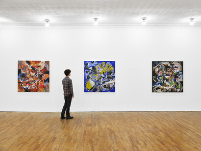 Nizhonniya Austin, The year of the vampire, exhibition view. Courtesy of Tara Downs Gallery