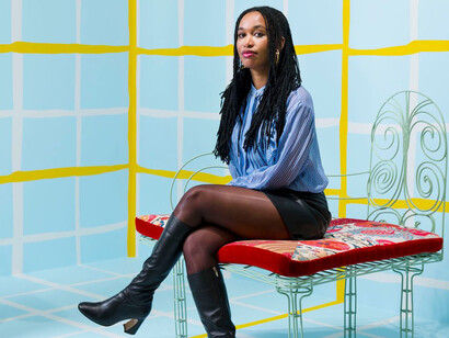 Tschabalala Self in the exhibition. Courtesy of Espoo Museum of Modern Art