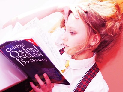 The absurdist commentary of the education systems of reading the dictionary