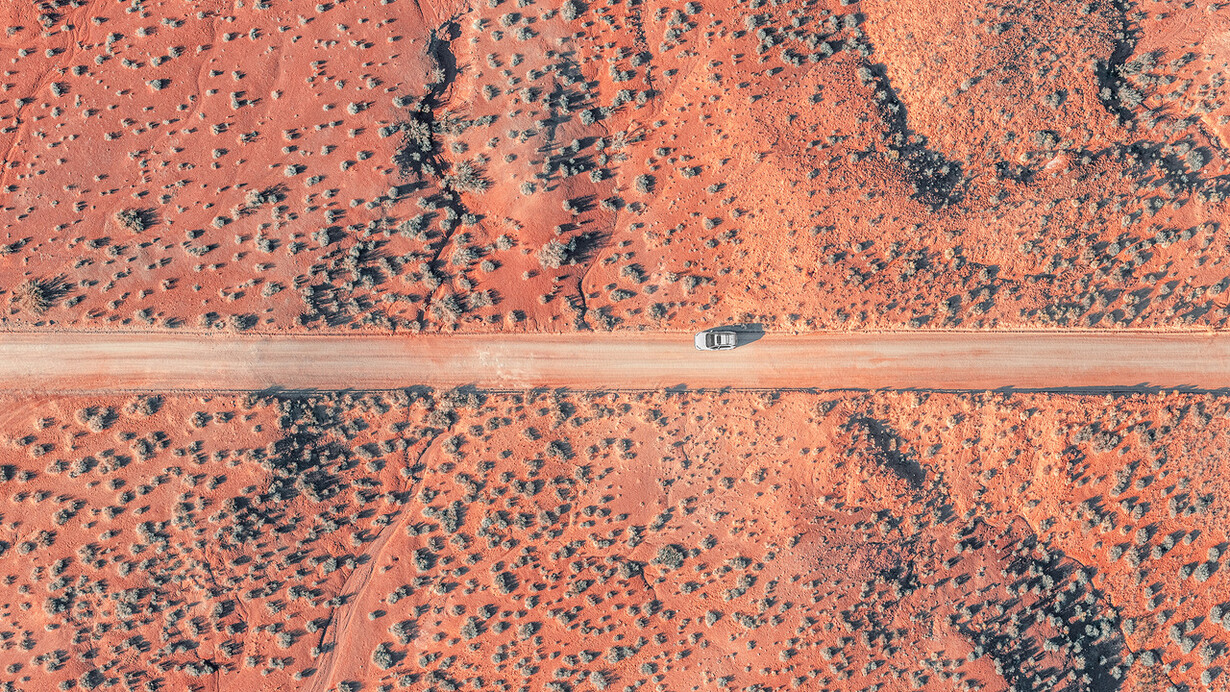 Zoe Wetherall, Driving in the desert (Valley of the Gods, Utah). Courtesy of Front Room Gallery