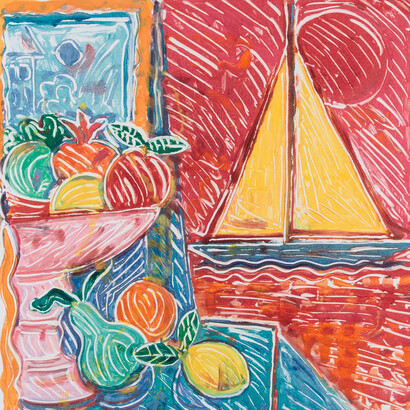 Janet Stayton. Still Life with Sailboat