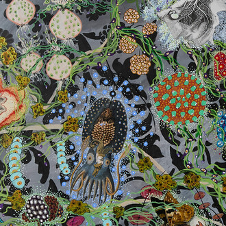 Bunny Tobias, With cheek to forest floor (detail), 2024. Courtesy of form & concept gallery