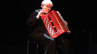 Pauline Oliveros performs live at the Sonic Acts Festival in Amsterdam, the Netherlands, on February 24, 2012