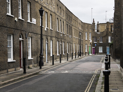 Traditional 19th century housing in London, England