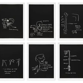 Jean-Michel Basquiat, Anatomy (detail), 1982. Courtesy of Krakow Witkin Gallery