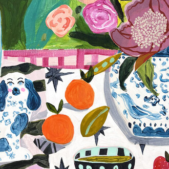 Liz Trapp, Tea and oranges (detail), 2026. Courtesy of Contemporary Art Matters