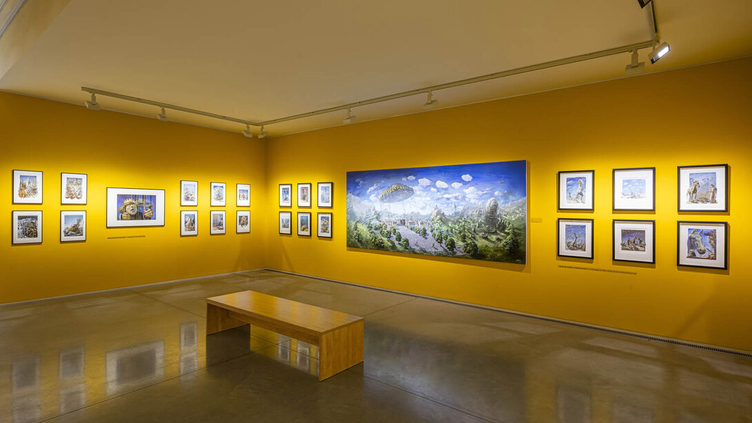 Peter Uchnár, Laputa, exhibition view. Courtesy of Danubiana