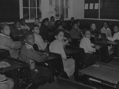 This photograph captures the boy's bathroom at Hoffman-Boston High School and served as Plaintiff's Exhibit No. 8 in the historic civil rights case Constance Carter, et al. v. The School Board of Arlington County, Virginia et al (1947)