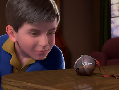 The toy bell, the little boy in The polar Express