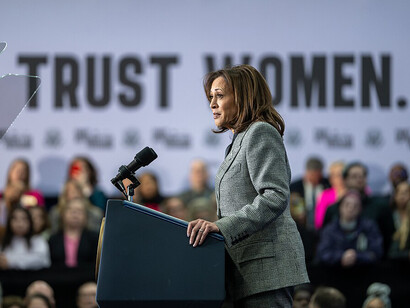 Vice President Kamala Harris spoke at the kickoff event for the Reproductive Freedoms Tour on January 22, 2024, held at the International Union of Painters and Allied Trades (IUPAT) District Council 7 in Big Bend, Wisconsin