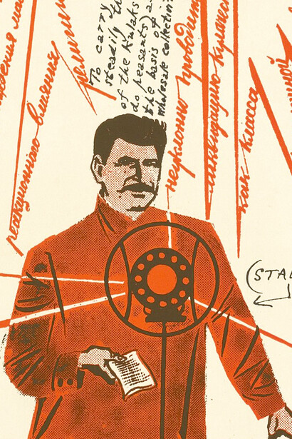 Joseph Stalin art, Bezbozhnik u stanka - Into the socialistic offensive along the entire front, 1930