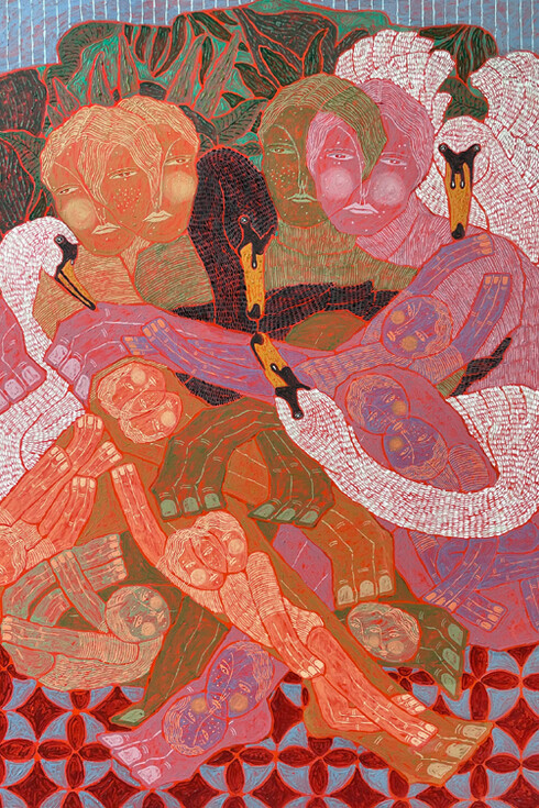 Yool Kim, Women of the forest, protect her. Courtesy of Court Tree Collective Gallery