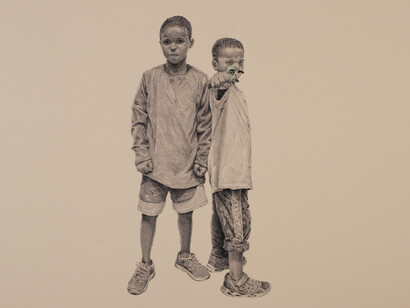 Fernando Andrade, Liberty, 2022, graphite and $100 note on hand-cut paper, 22 1/2 x 27 1/4 inches. © 2023 Fernando Andrade, courtesy of Gerald Peters Contemporary