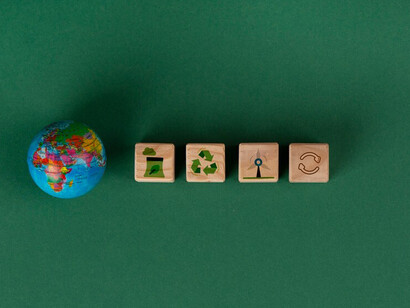 Wooden cubes showcase the sustainable development goals, highlighting their importance in achieving global sustainability