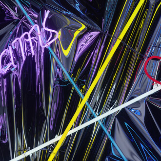 Anselm Reyle, Untitled (detail), 2024. Courtesy of Opera Gallery