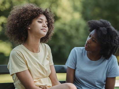 One woman trying to get the other one to listen to her