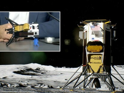 Il lander della Intuitive Machine “Odysseus”. (Credit Intuitive Machine)