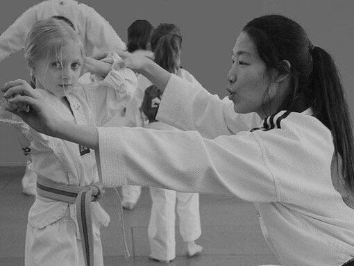 Students imitate the sensei to learn the fundamentals