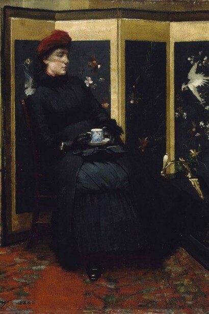 John Lavery, 1856-1941, A Visitor, 1885, Photo © National Gallery of Ireland