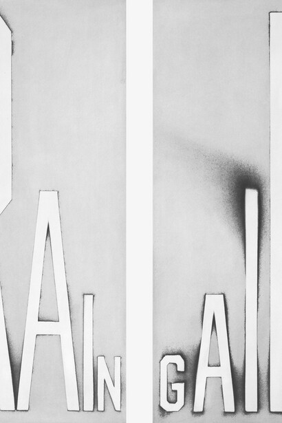Ed Ruscha, Rain gain, 2014. Courtesy of Crown Point Press