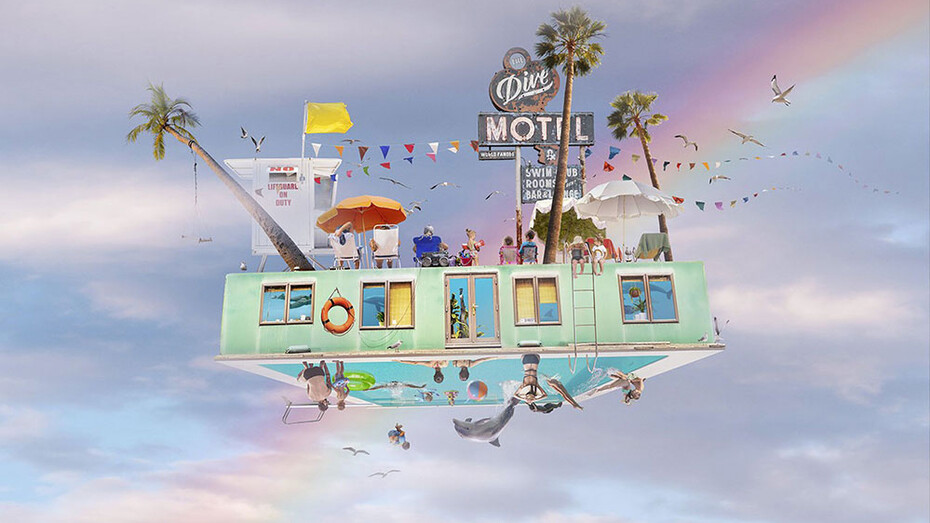 Kate Harrold, The pool house. Courtesy of Jackson Junge Gallery