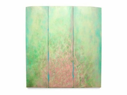 Robert Yasuda, Botanikos, 2013, acrylic on fabric on wood, 80 x 74 inches