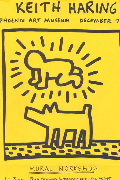 Keith Haring, The collection. Keith Haring, painting on display. Courtesy of the Phoenix Art Museum