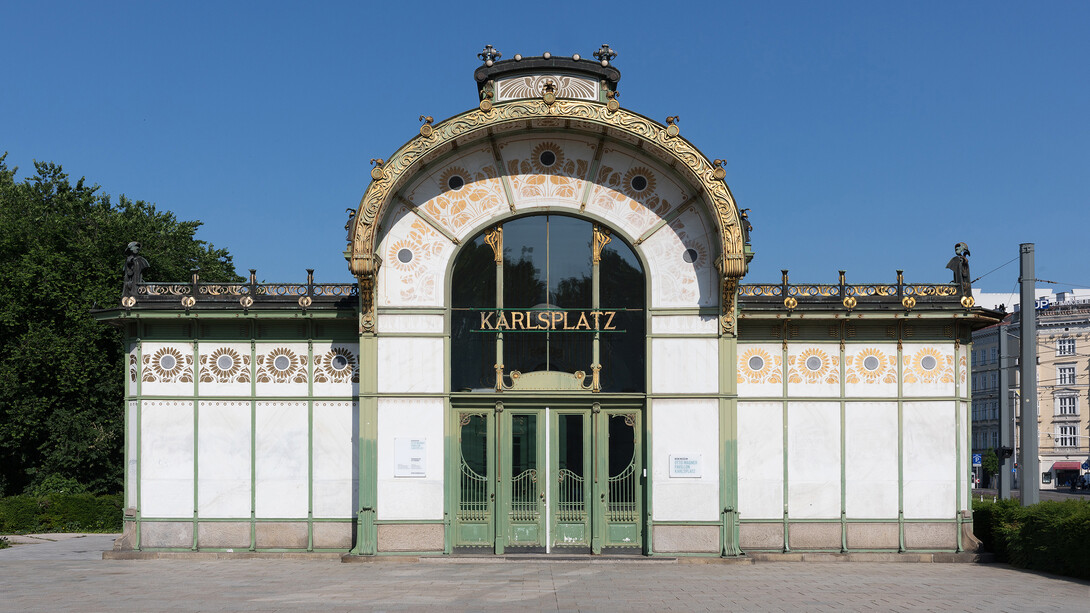 Otto Wagner pavilions at Karlsplatz, exhibition view. Courtesy of Musa Museum