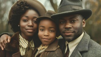 A family bound by history, love, and resilience, representing the spirit that transforms generations into a legacy of greatness