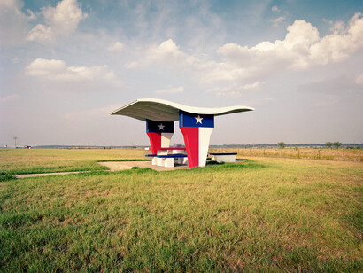 Ryann Ford. Flower Mound, Texas – I 35 – This was the rest stop that inspired the project. As I researched rest stops to see what was beyond the Austin area, I was excited to find a photo of this rest stop, and then shocked to read it would soon be demolished. The next weekend I drove four hours north to shoot it, and sure enough, it was demolished a few weeks later.