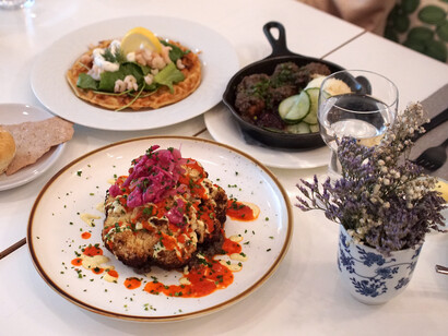 Some of Björk Cafe & Bistro's dishes on display