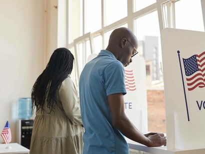 African-Americans exercising their right to vote in the election in 2018