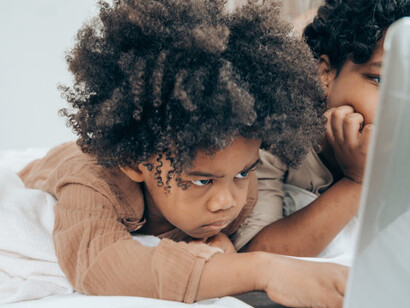 Young boy loses his temper, loses control over his mind amidst the unnecessary distraction of a laptop