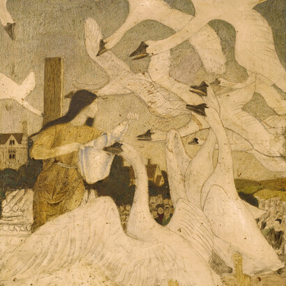 Desde as inscrições antigas até os grandes clássicos, a literatura registra e preserva a evolução do pensamento humano e cultural. The Wild Swans (The Twelve Brothers Turned Into Swans), 1928 Arthur Joseph Gaskin