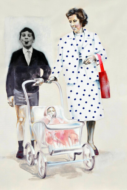 Interpretative Realms, La Sfacciata Educazione
Laura Benaglia Nones, Mixed Media on Canvas,
41.5 x 29.5