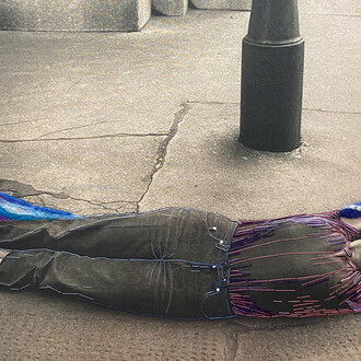 Orly Cogan, Spilled into color (detail), 2026. Courtesy of Robert Mann Gallery