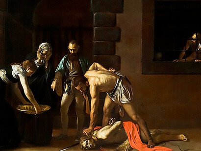 The beheading of St. John the Baptist, by Michelangelo Merisi da Caravaggio