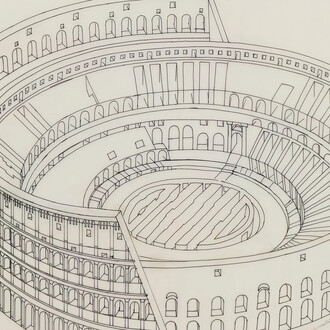 Thomas Bayrle, Colosseum (detail), 1970. Courtesy of dépendance