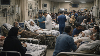 Overcrowded conditions inside a public hospital in Cairo, reflecting the strain on Egypt’s healthcare system