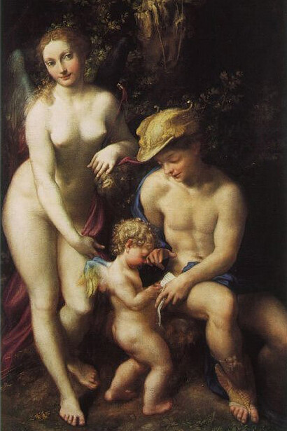 Correggio, L'educazione di Cupido