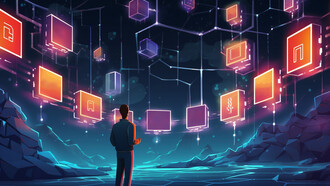 Illustrazione della tecnologia Blockchain