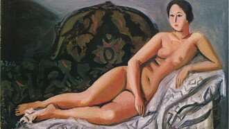 Narashige Koide (1887–1931) "Cuerpo desnudo en el sofá", 1930, pintura, Museo de Arte Moderno, Prefectura de Nilgata, costa oeste de la isla de Honshu, en la región de Chūbu, Japón