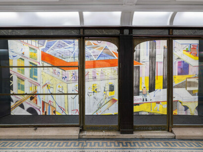 Yann Kebbi, Chantier, exhibition view. Courtesy of Fondation Cartier. Photo by Martin Argyroglo