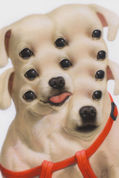 Younguk Yi, The dog, believing it was about to go For a walk, felt its heart pound wildly as its owner paused in front of the bakery, 2025. Courtesy of The Hole