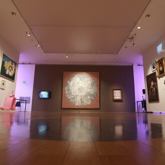 Adriana Bustos, Natal chart: the cosmic origins of the Museum, exhibition view. Courtesy of Museo Nacional de Bellas Artes